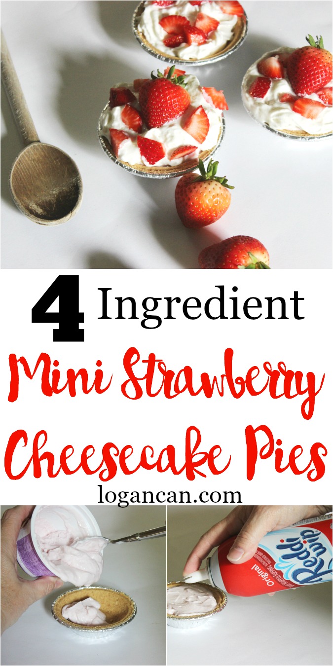 4 Ingredient Strawberry Cheesecake Mini Pie Recipe
