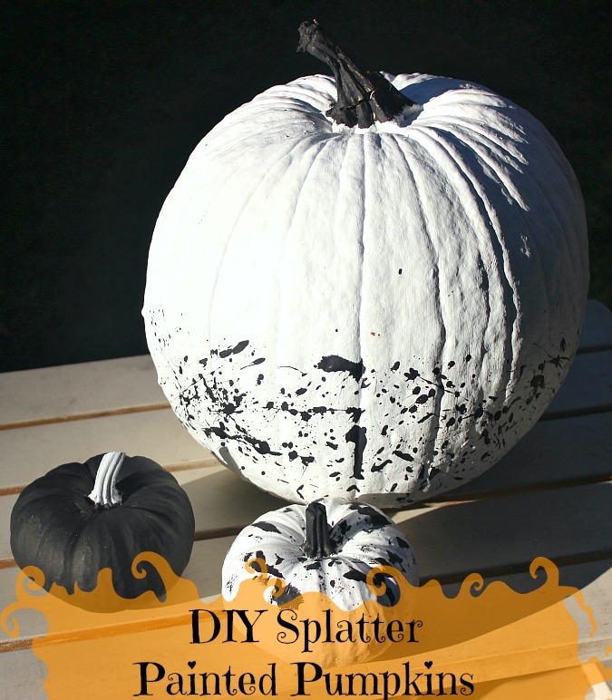DIY Splatter Painted Pumpkins