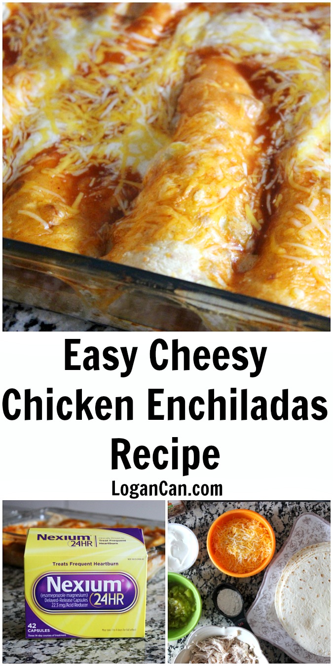 Easy Cheesy Chicken Enchiladas Recipe LoganCan.com