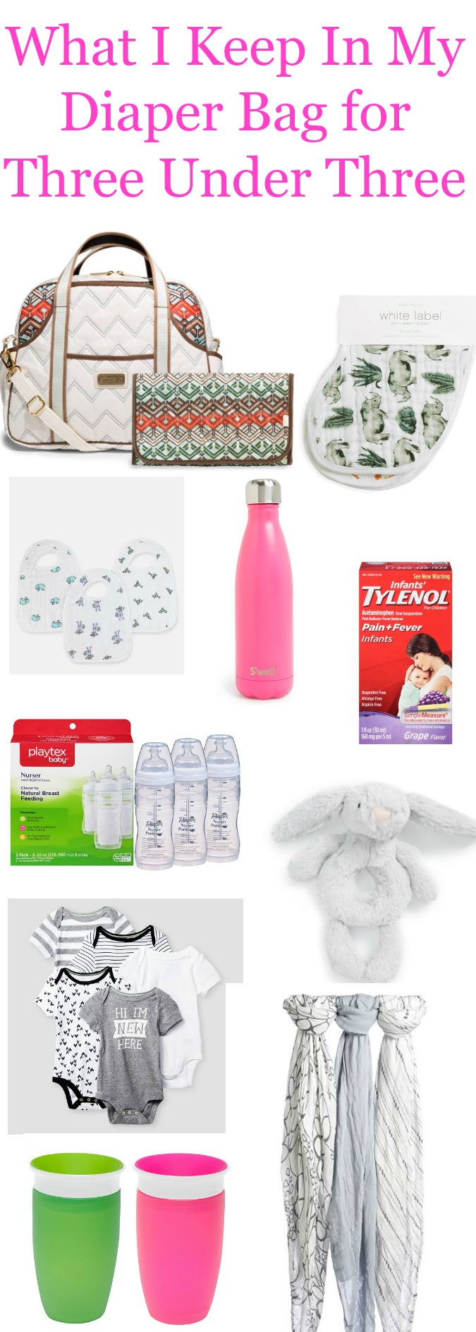 What I Keep In My Diaper Bag for Three Under Three