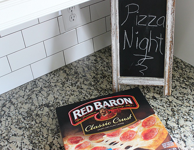 Motherhood War Story Pizza Night with Red Baron 