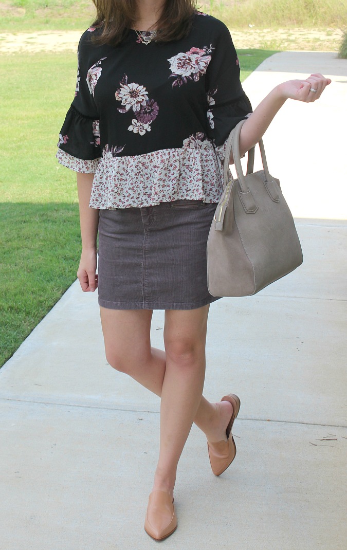 Floral Peplum and mini skirt