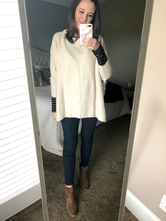 Poncho and Maternity Jeans